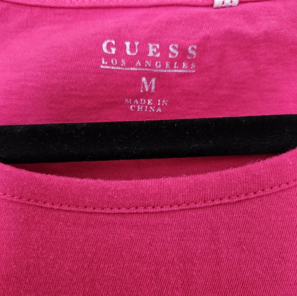 Hot Pink Rhinestone Guess top - Picture 3 of 3